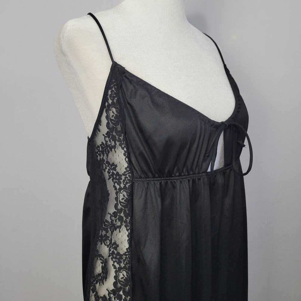 Vintage Gossard Artemis Sheer Lace Side Panel Nightgown Slip Dress sz S 60s USA